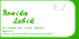 monika lubik business card